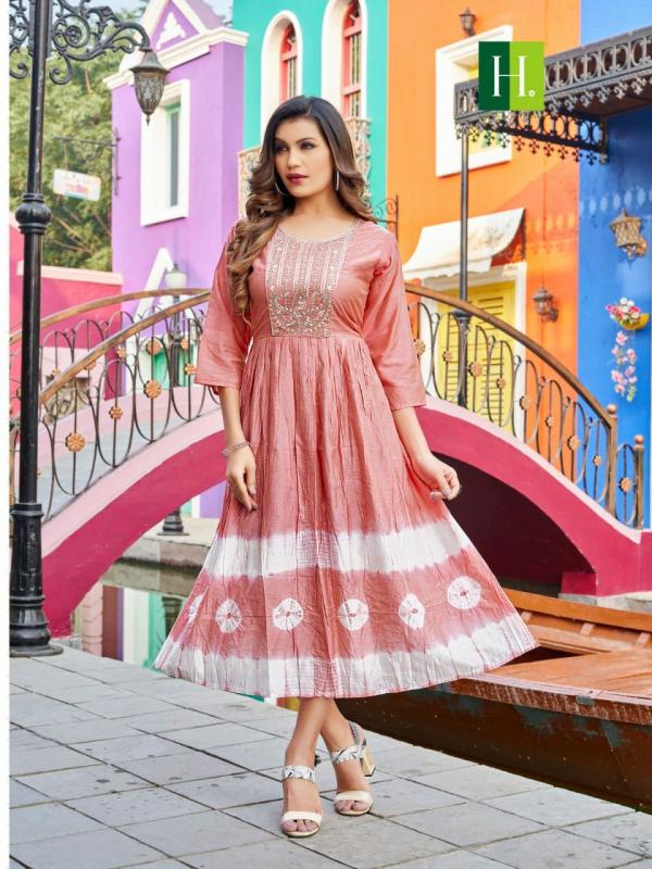 Hirwa Suhana Festive Wear Embroidery Kurti Collection